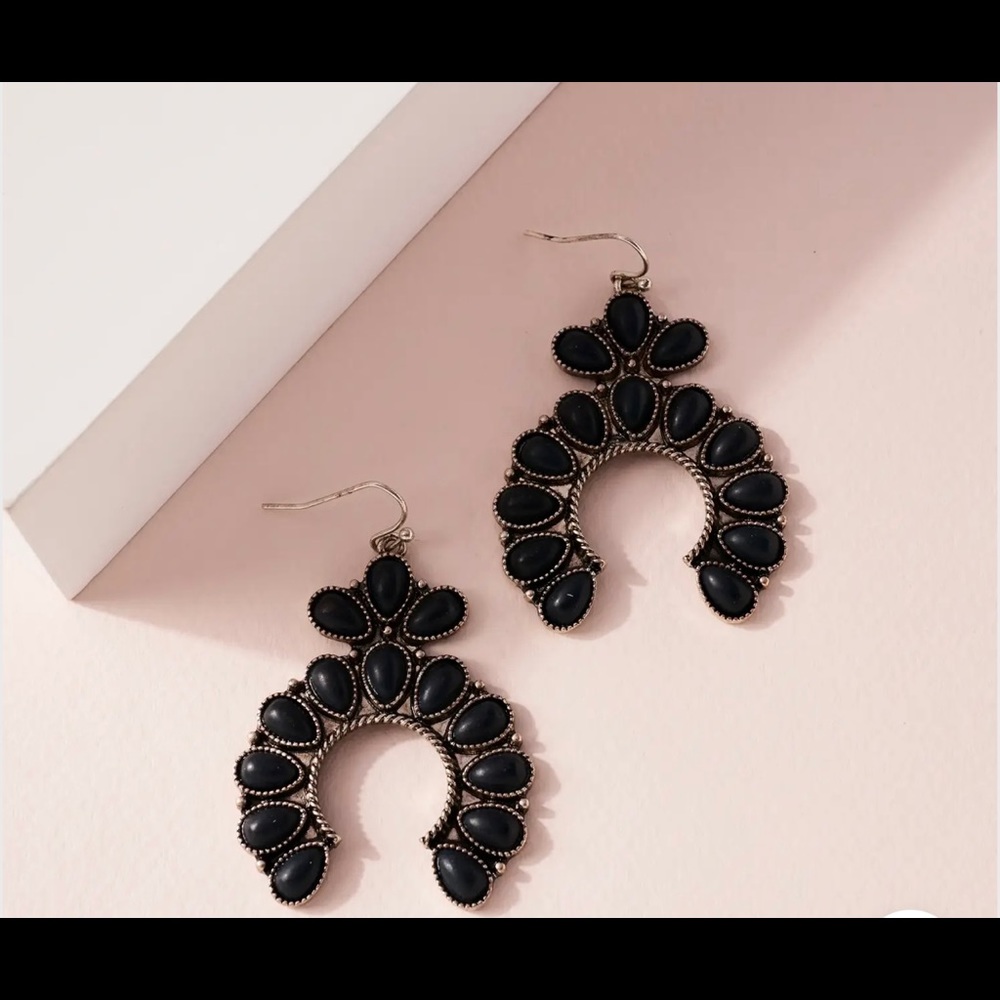 black earrings